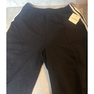 Juniors BETTER BE Black & White Striped Track Pants S